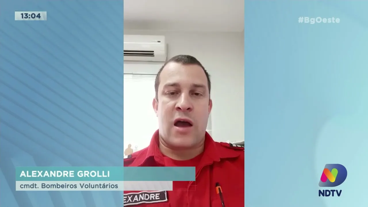 Quatro ocorrências de incêndios em vegetação foram registrados em Concórdia, no Oeste