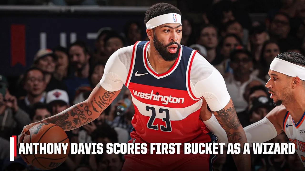 Anthony Davis scores his first basket with the Washington Wizards 🔥 | NBA on ESPN