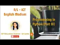 Programming in Python Part 1 ICT English Medium