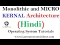 Monolithic and Micro Kernel Architecture Explain in Hindi Operating System Tutorials