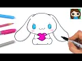 How to Draw Cinnamoroll Love Holding a Heart Easy Sanrio