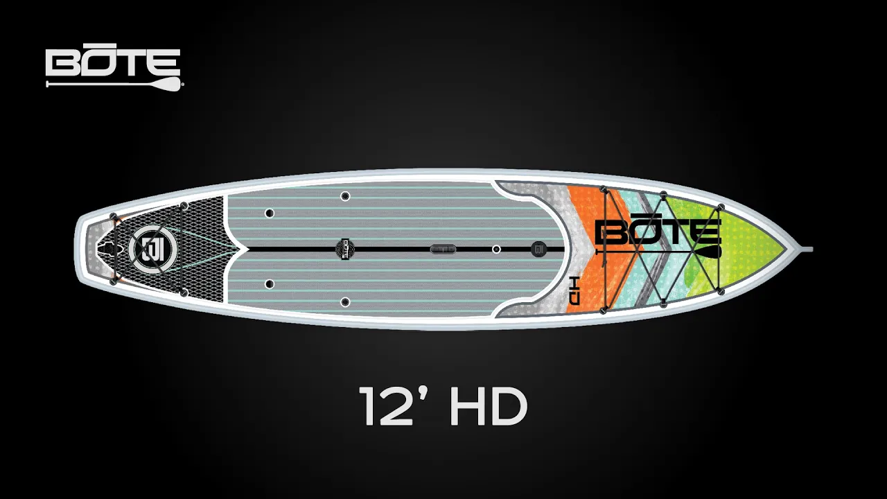 BOTE 2016 HD 12' All-Around Fishing and Expedition Paddle Board