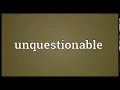 Unquestionable Meaning Wordogram