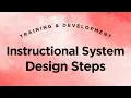 Instructional System Design Steps - Training Development Lecture 1 Part 4 Full Version