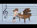 Professor Treblemaker teaches about the notes on the staff