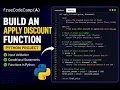 Build an Apply Discount Function freeCodeCamp Python Project Lab 2