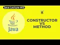 Difference Between Constructor and Method Java Tutorial for Beginners Tech Wizard
