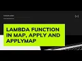 Lambda Function in Map Apply and ApplyMap Part 5 Complete Python Pandas Tutorial The Data Monk