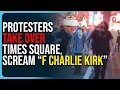 Download Lagu Protesters Take Over Times Square, Scream “F Charlie Kirk”