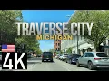 Road Tour - Driving POV in Traverse City Michigan USA
