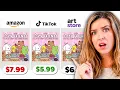 I Bought the SAME Viral Coloring Book From TikTok vs Amazon vs Art Store