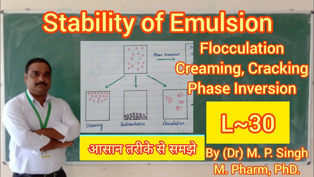 Stability and Stability Problems of Emulsion | Emulsion | Biphasic Liquid | Pharmaceutics | L~