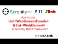 - 11 List WebElement Facade And List WebElement in Serenity BDD