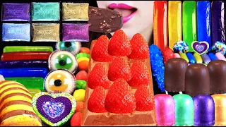 ASMR CHOCOLATE DESSERT CHOCO SPECIAL ICECREAM, MACARON, MAGNUM, STRAWBERRY, SWEET ICE MUKBANG CANDYS