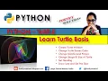 Learn Python turtle - Create Window Screen Color Background Picture shape Size Draw Line Pen