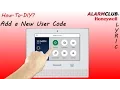 Honeywell Security System - How to Add a New User Code