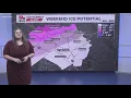 Icy precipitation beginning to move into Midlands low temps expected to plunge