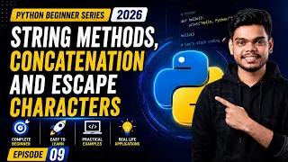 Python String Methods Concatenation And Escape Characters In Tamil Python Beginner Series 2026