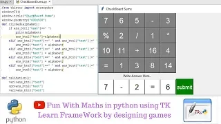 Fun with Maths in python using Tkinter Framework