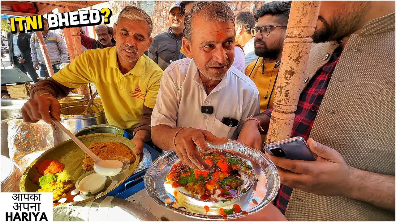 Indian Food in 120/-   Pandit G ki Double Decker Chat, Moong Dal Chila, Satrangi Chutney