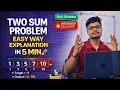 Two Sum Problem Easy Way Explanation in 5 Minutes DSA Interview Question
