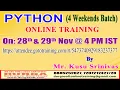 PYTHON 4 Weekends Batch Online Training in DURGASOFT