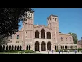 Royce Hall view from Bruin Walk and Powell Library