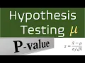 Hypothesis Test - Mean p value z-table Examples