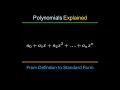 Polynomials Explained Definition Standard Form Common Mistakes