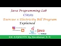 Java Lab Ex 01 Electricity Bill Program using Netbeans IDE CS8383 RK KEYNOTES RK