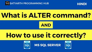 What is the ALTER command How to use it in sql server