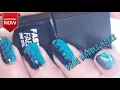 Black and Blue Drag Marble Nail Art Easy Nail Art Design using toothpick Eyecatchynails