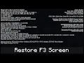 Minecraft - How To Restore The F3 Debug Screen