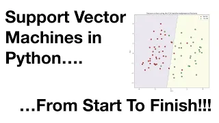 Support Vector Machines in Python from Start to Finish