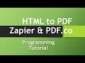 How to Convert an HTML Document to PDF using Zapier PDF co