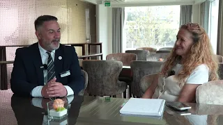 River Cruising Specialist Gill Williams interviews AmaWaterways Hotel Manager on the river Seine