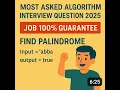 Is Your String a Palindrome JavaScript Interview Question Explained