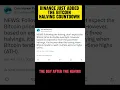 Binance has just added the Bitcoin Halving Countdown