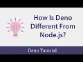 Deno vs Node How Is Deno Different From Node js - Deno Tutorial for Beginners