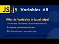 What are Variables in JavaScript in Urdu Hindi lecture 5
