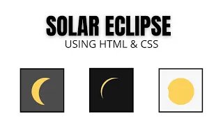 Solar Eclipse Using HTML CSS CSS Animation