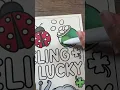 Lucky ladybug Feeling Lucky printable coloring page