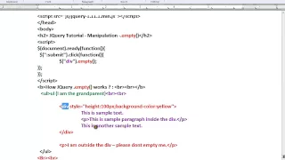 EMPTY METHOD JQUERY DEMO