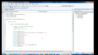 C Console Lesson 1-2 Console Write or WriteLine