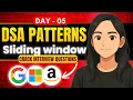 Day - 5 Master Sliding Window Pattern in DSA LeetCode Interview Problems Explained
