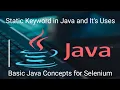 Java Basic Oops What is Static in Java Use of Static Keywords Java Interview Question Java