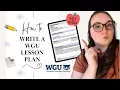 How To Write a WGU Lesson Plan FREE Resources