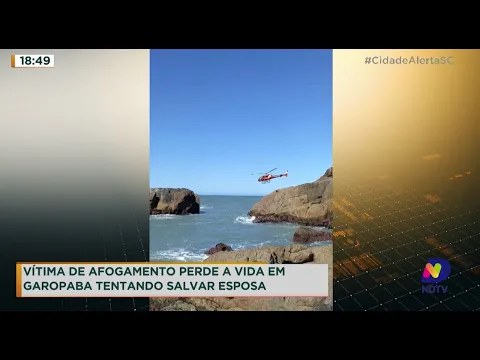Vítima de afogamento perde a vida em Garopaba tentando salvar esposa