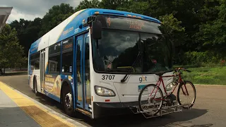 Greater Bridgeport Transit Onboard 2017 New Flyer XDE35 3707 On The 4 To Trumbull Mall 2023