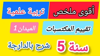 ملخص دروس التربية العلمية مراجعة تقييم المكتسبات سنة 5 